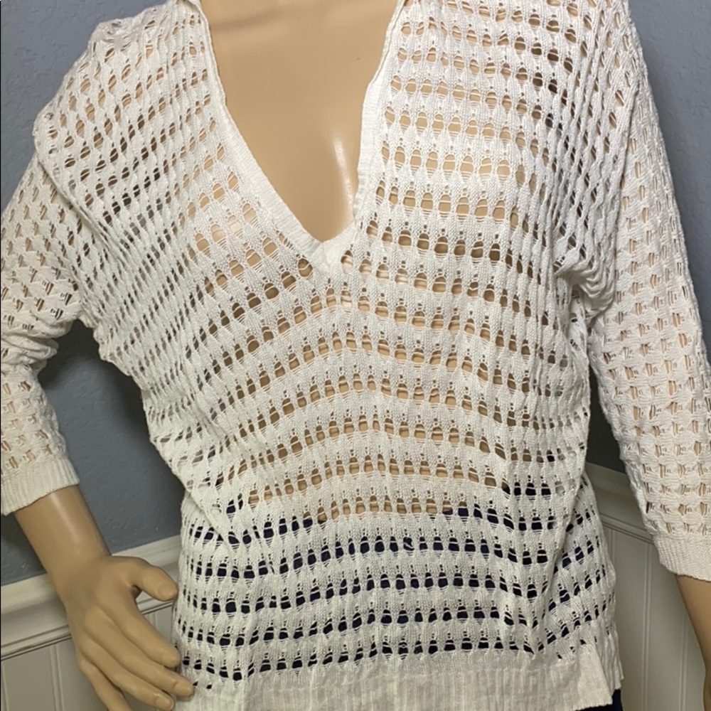 Jennifer Lopez Knit Top/ Coverup with hood size M - Picture 4 of 7